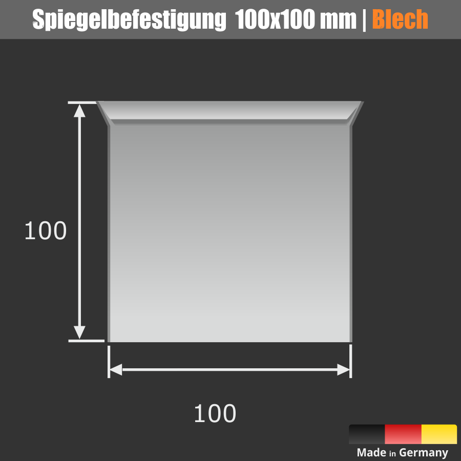 Glasbefestigung 2er Set Wandglashalter bis 12Kg